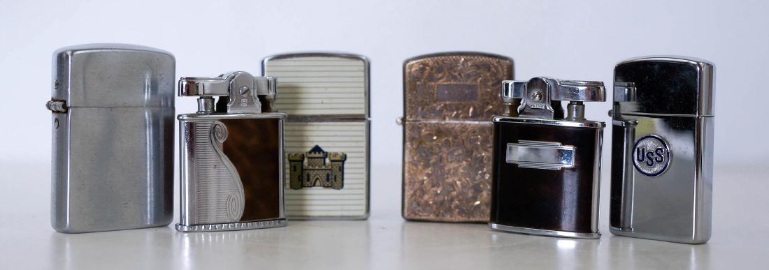 Group of Six Vintage Lighters: Group of six vintage lighters. Very good to excellent. Includes: 2 Unknown Lighters, 2 Ronson lighters, Zippo, and a Champ. We ship most items in-house with the exception of firearms, large and/or hea