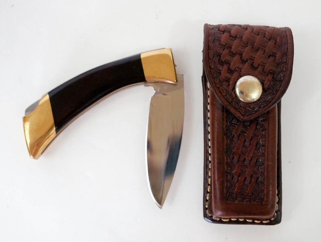 Browning Vintage Folding Knife Unused NOS: Browning vintage folding knife, unused, single blade. Blade measures 3.25", overall 4". New old stock from the inventory of Earl E. Buchanan, Gunsmith. Blade marked U.S.A. Comes with a Browning box an