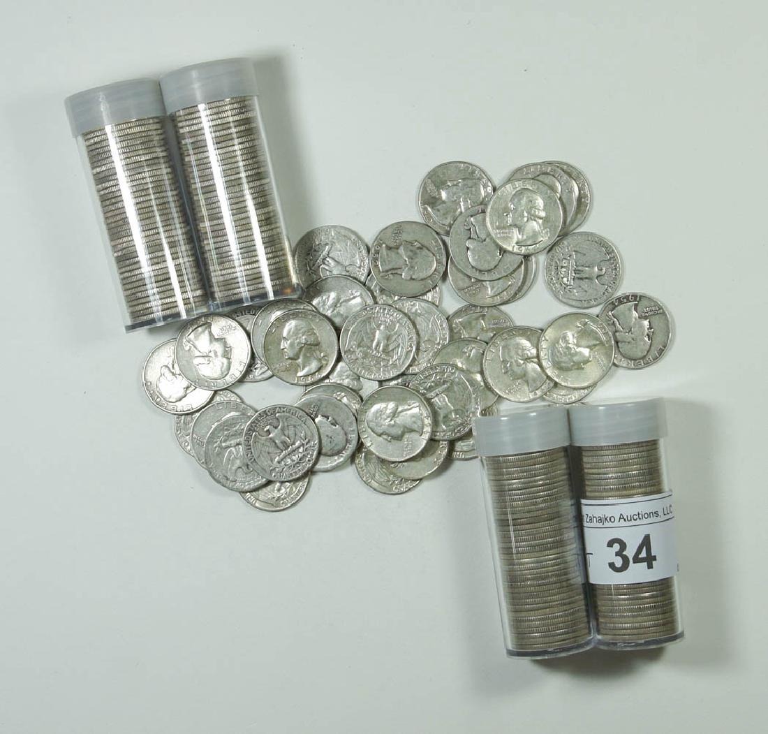 [200] Vintage Washington Silver Quarters 1932-1964 (1 of 2)
