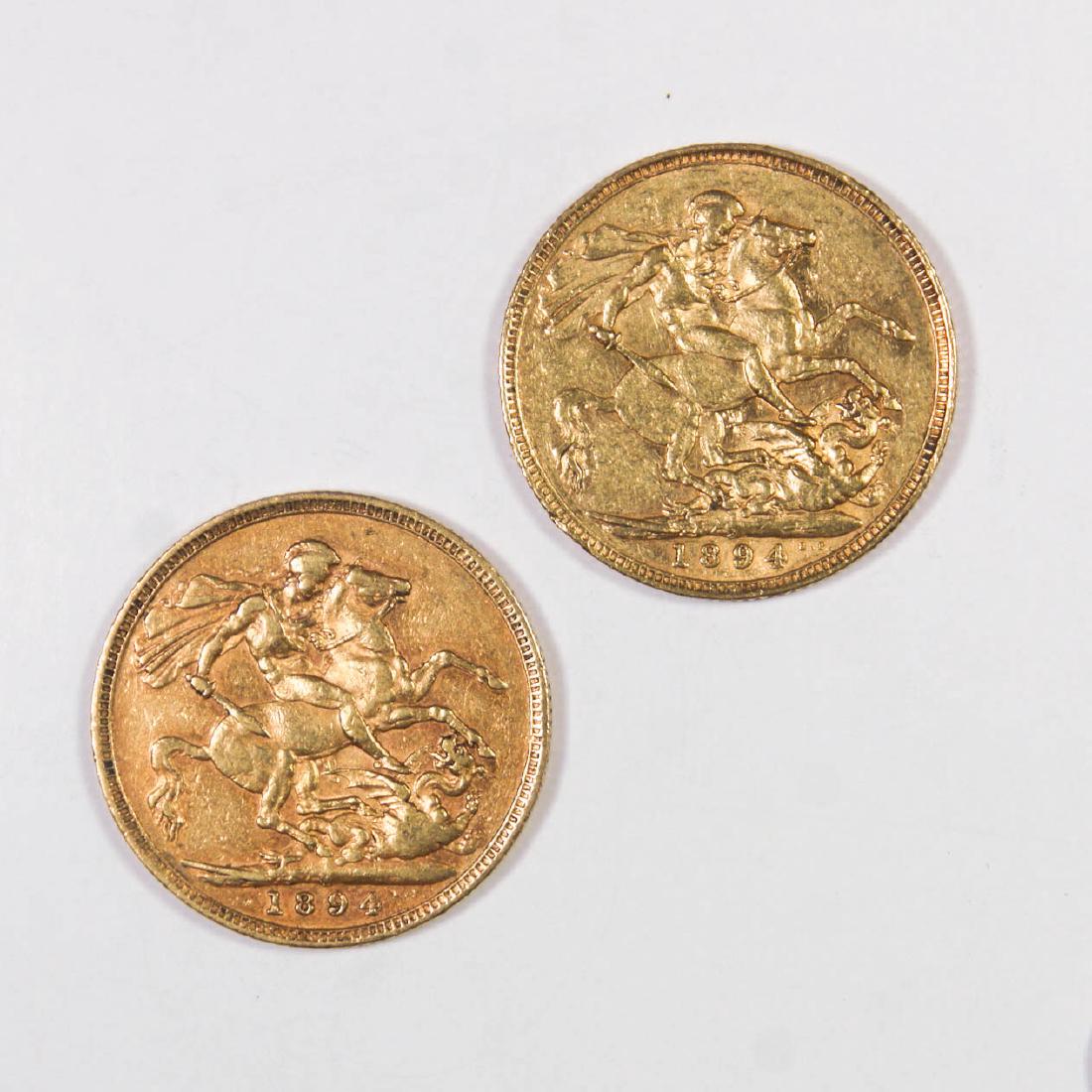 Two 1894 Great Britain Sovereign Gold Coins (1 of 2)