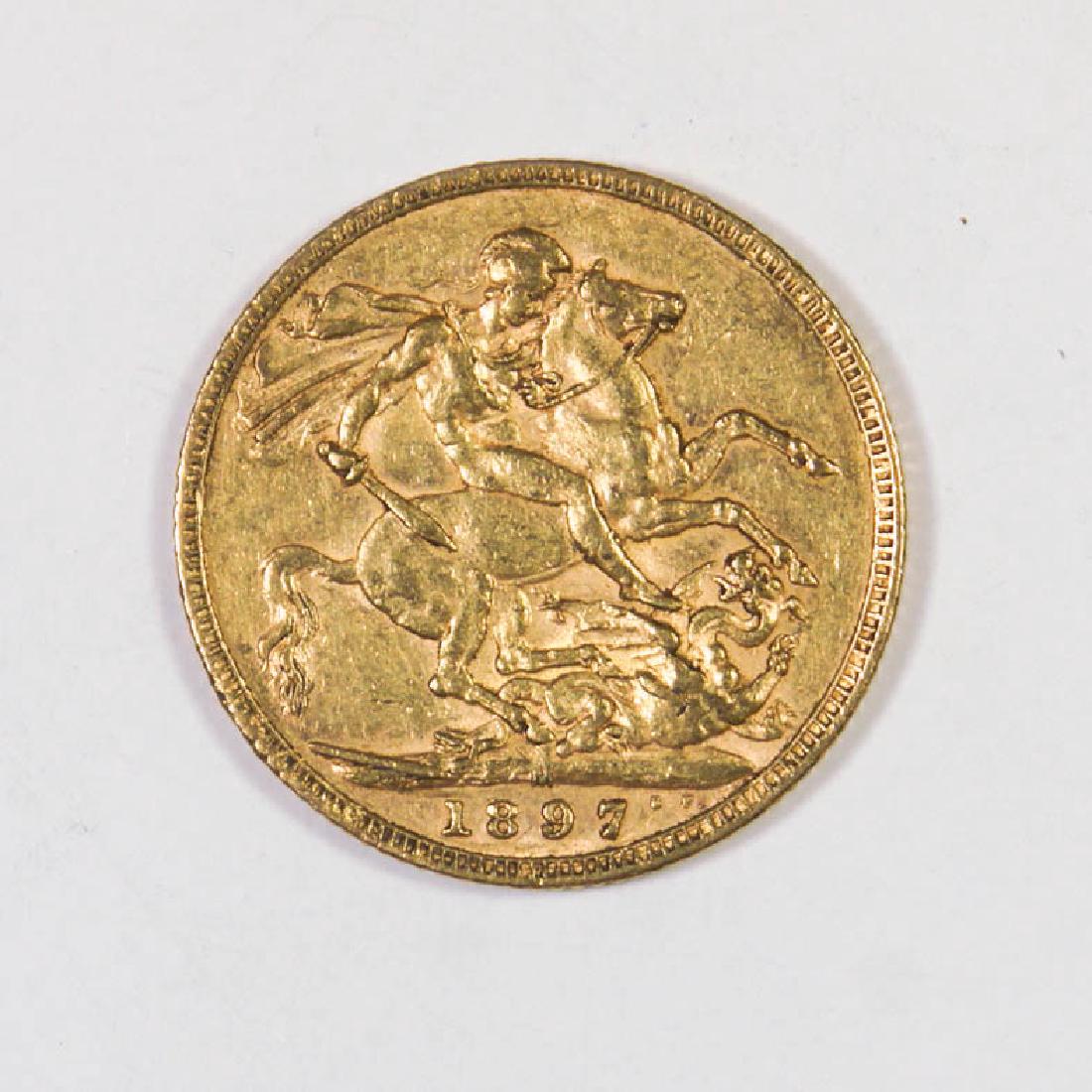 1897 Great Britain Sovereign Gold Coin (1 of 2)