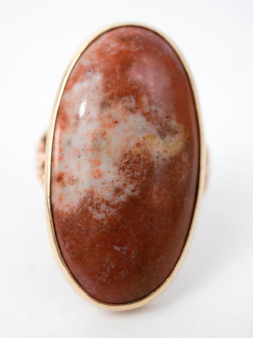 10k Yellow Gold and Rust Colored Stone Ring (1 of 2)
