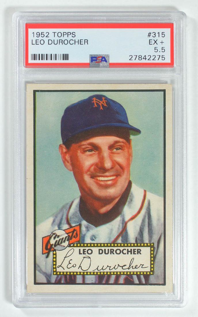 1952 Topps Leo Durocher #315 PSA 5.5 Excellent+ (1 of 2)