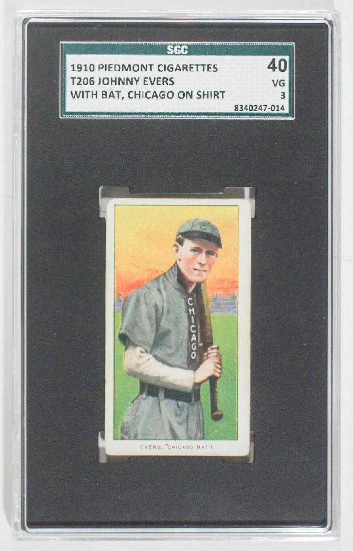 1910 T206 Johnny Evers with Bat SGC 40 VG 3 (1 of 2)