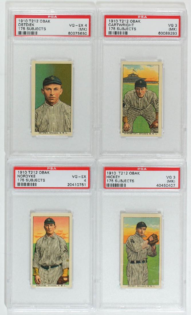 Four 1910 Obak PSA Graded Tobacco Cards Spokane (1 of 2)