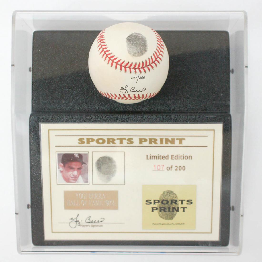 Yogi Berra Finger Print Signed Ball - Beckett COA (1 of 3)