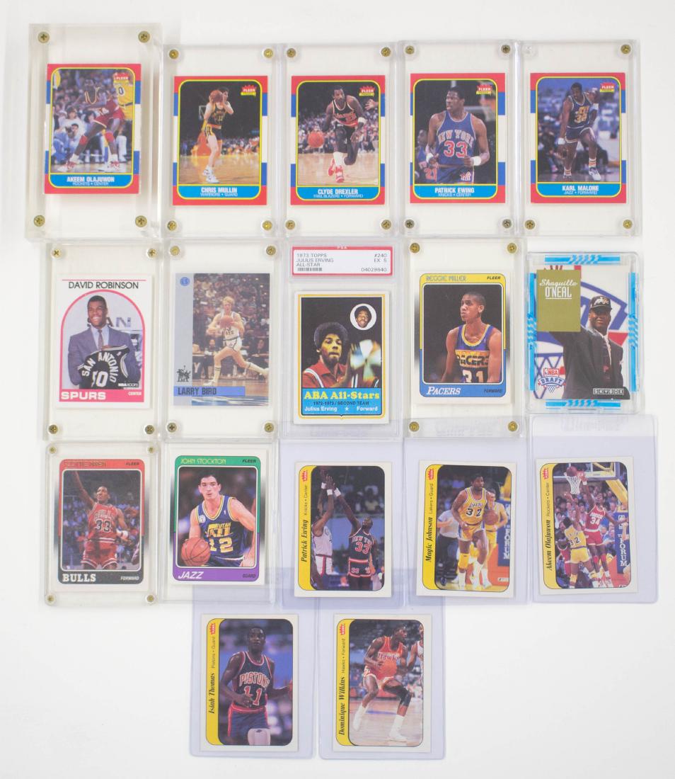 Estate Lot-{17] 1980's Basketball 1986-87 Fleer: Estate lot-a group of [17] basketball cards from the 1980's and early 1990's. Rookie cards, Hall of Famers. Condition ranges from EX-MT/NM. We ship all items from this auction in-house.