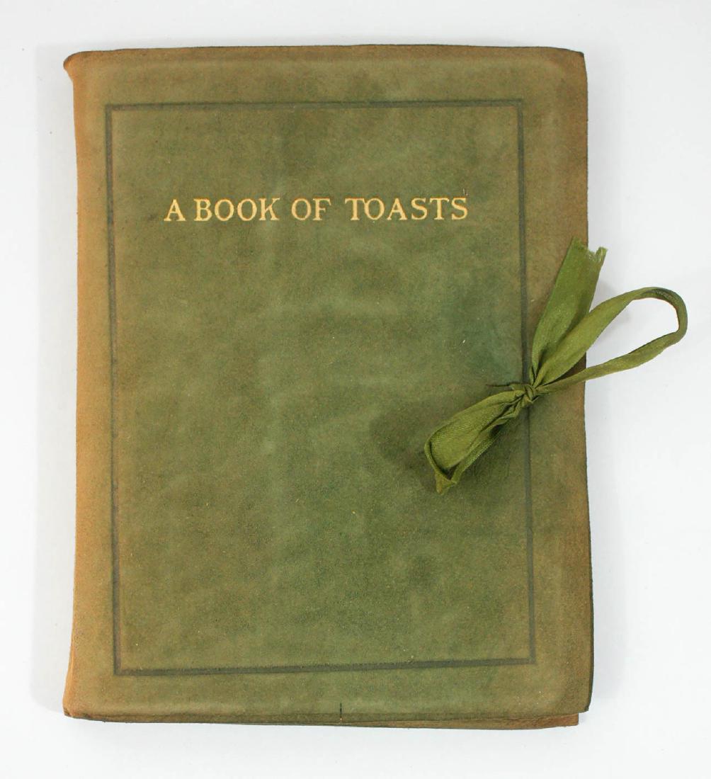A Book of Toasts by Minna Thomas Autrim 1902: A Book of Toasts by Minna Thomas Autrim. 1902, Henry Altemus Co., Philadelphia. Excellent. Provenance: Estate of Russell Johanson, Ravenna Rare Books. We gladly combine shipping on all purchases for t