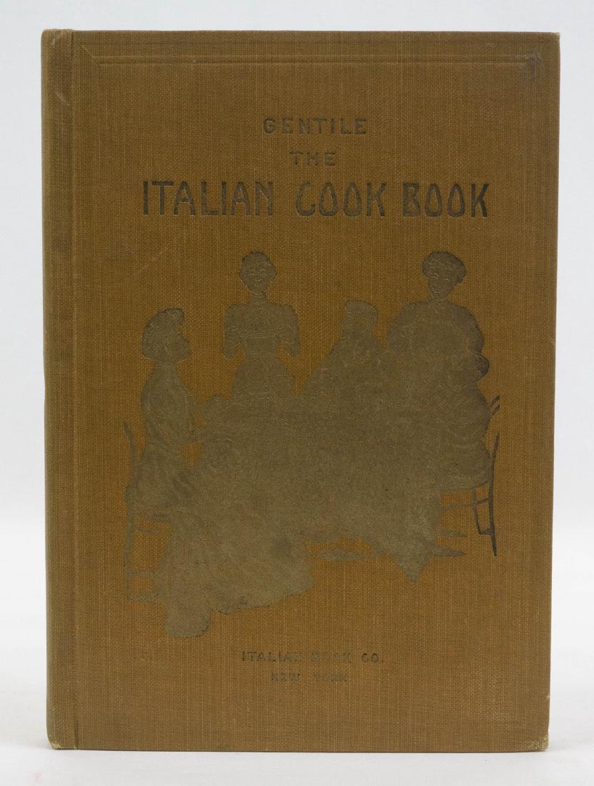 Gentile, The Italian Cook Book 1919: The Italian Cook Book compiled by Mrs. Maria Gentile. 1919. The Italian Book Company, New York. Very good to excellent. Provenance: Estate of Russell Johanson, Ravenna Rare Books. We gladly combine sh