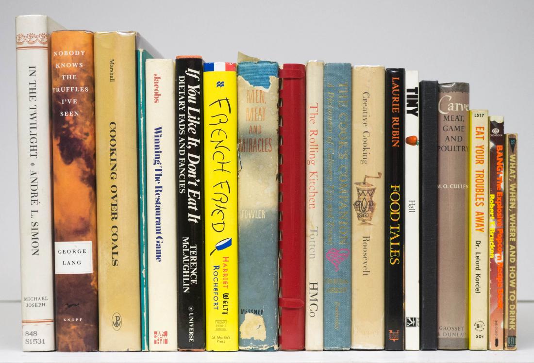 Group of Nineteen Food and Drink Books: Group of Nineteen Food and Drink Books. Including: French Fried and If You Like It, Don't Eat It. Provenance: Estate of Russell Johanson, Ravenna Rare Books. We gladly combine shipping on all purchase