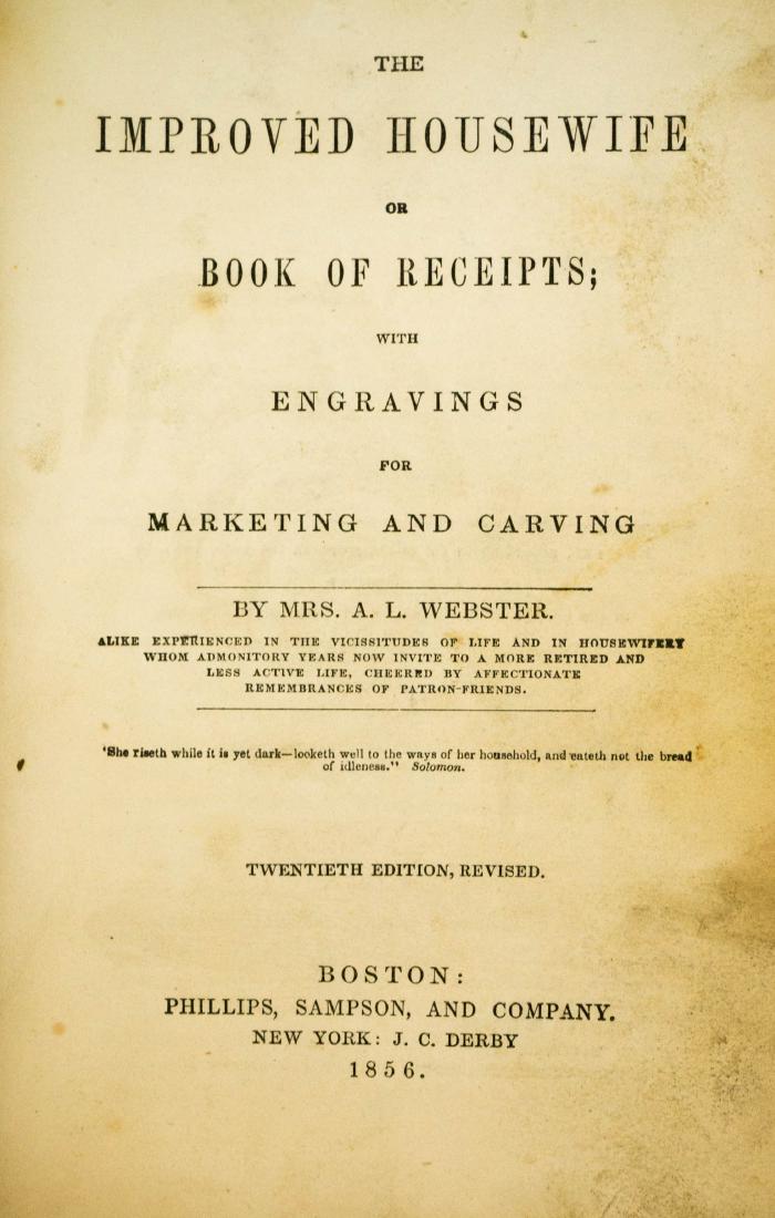 The Improved Housewife (1 of 2)