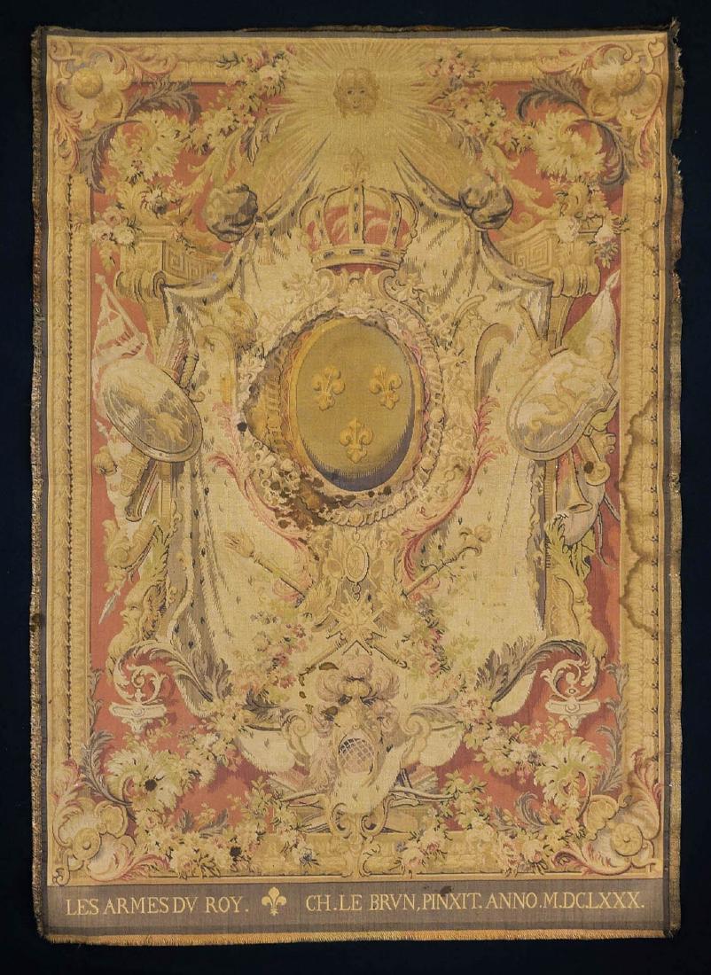 French Armorial Tapestry Panel (1 of 2)