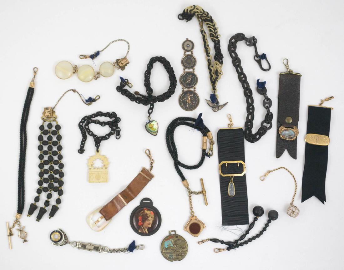 Group of Nineteen Antique Watch Fobs (1 of 1)