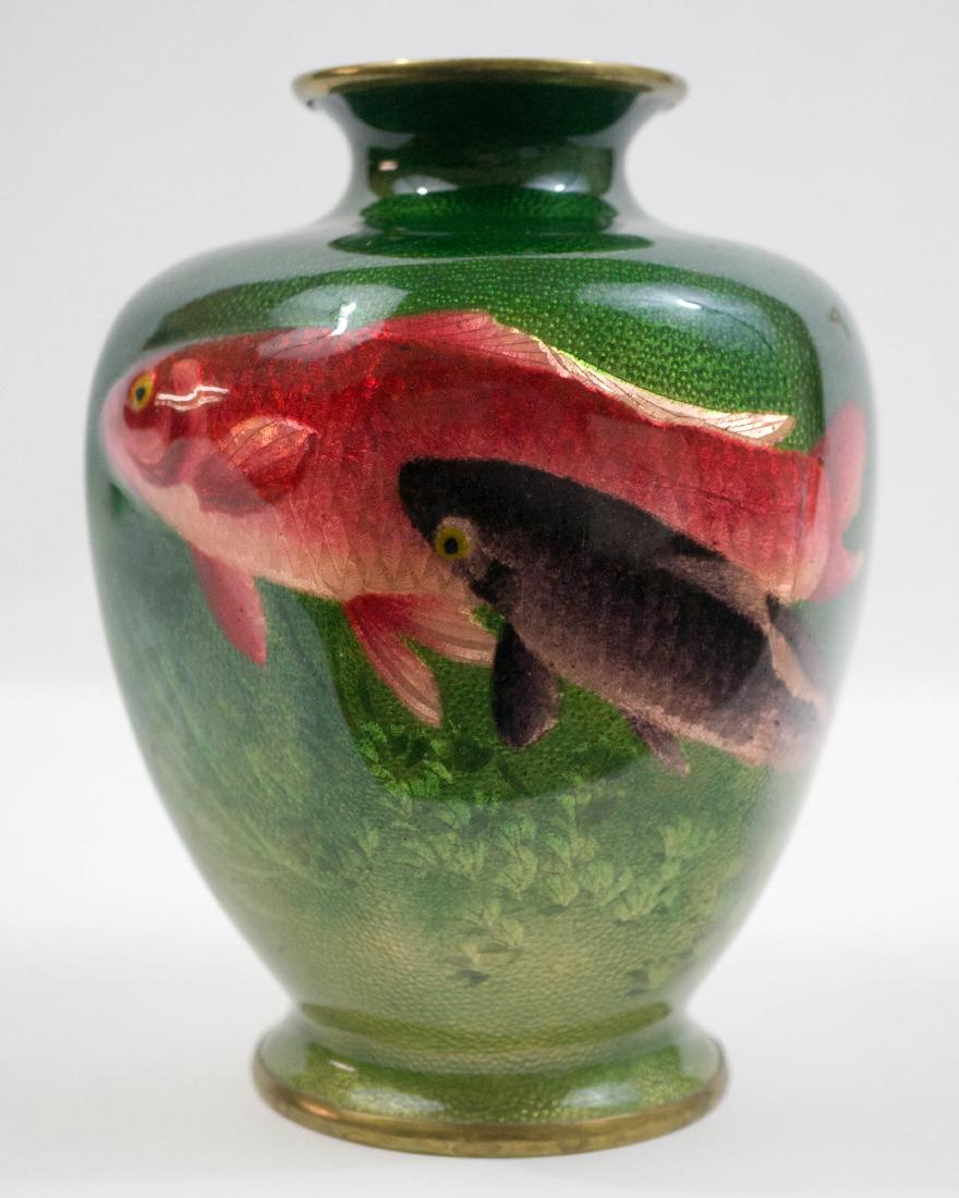 Old Japanese Cloisonne Ginbari Vase (1 of 6)