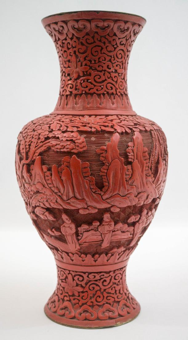 An Old Chinese Cinnabar Vase (1 of 7)