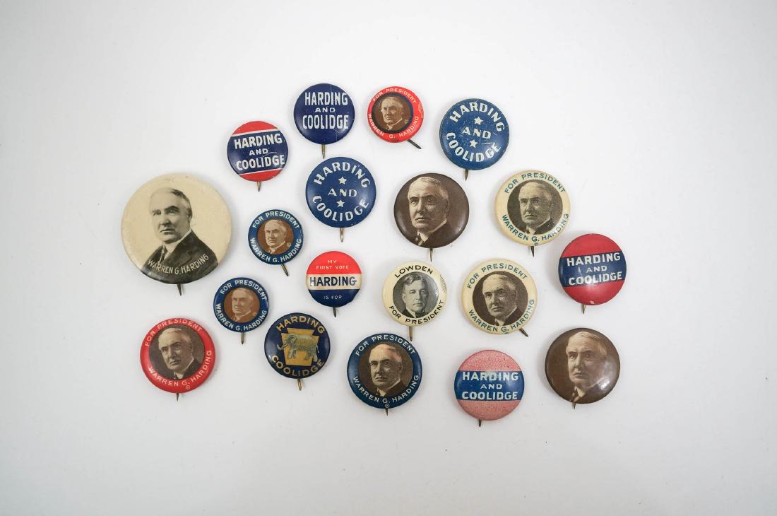 Warren G. Harding Group Eighteen Campaign Items (1 of 2)