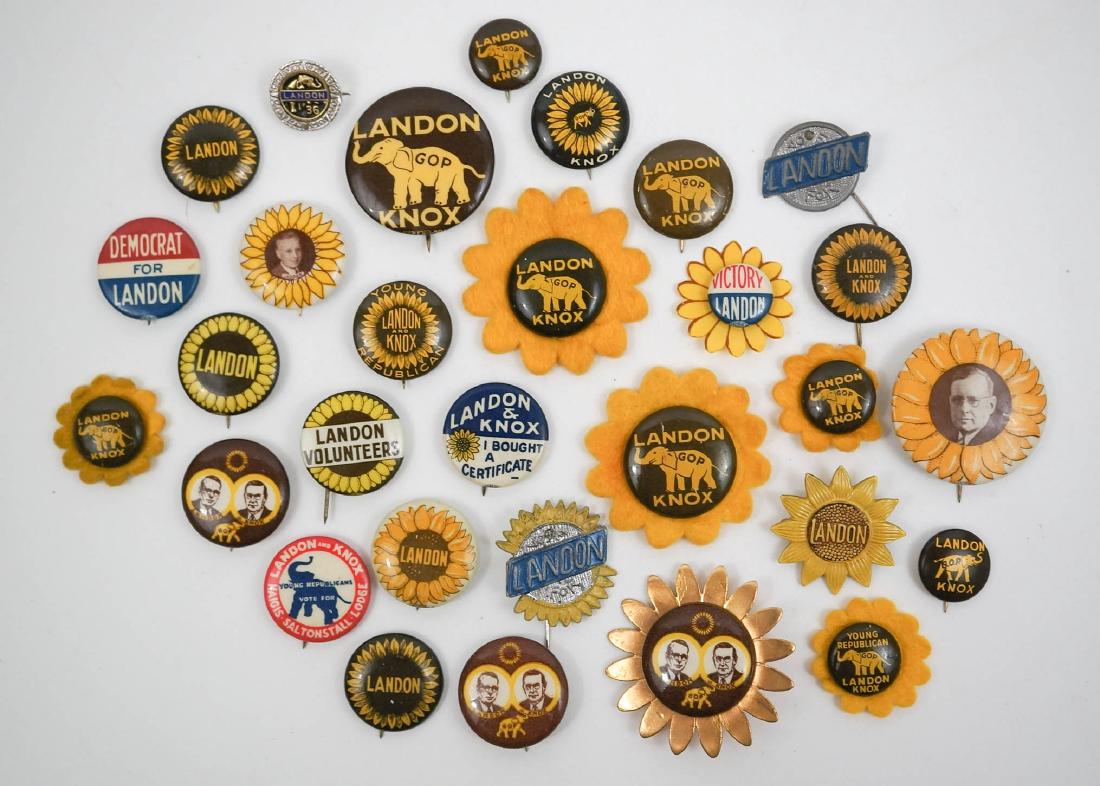 Landon Knox 1936 Pinback Buttons (1 of 2)