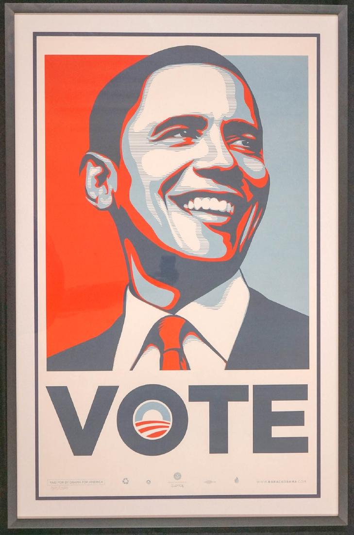 Obama Vote Framed Print in Colors 343/5000 (1 of 4)
