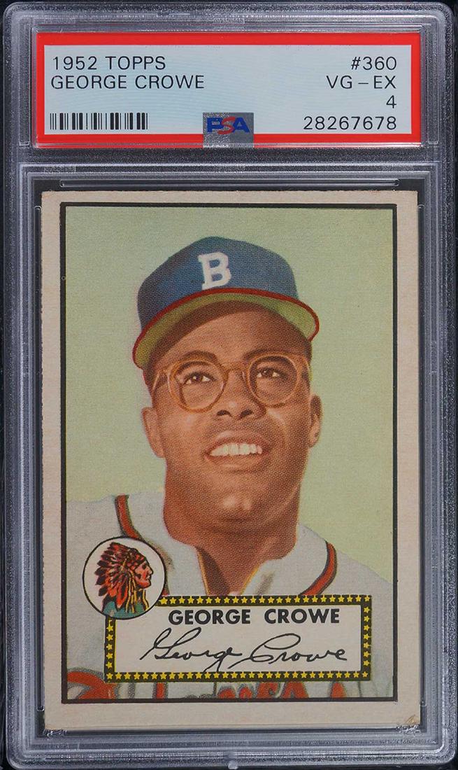1952 Topps George Crowe #360 PSA 4 VG-EX (1 of 2)
