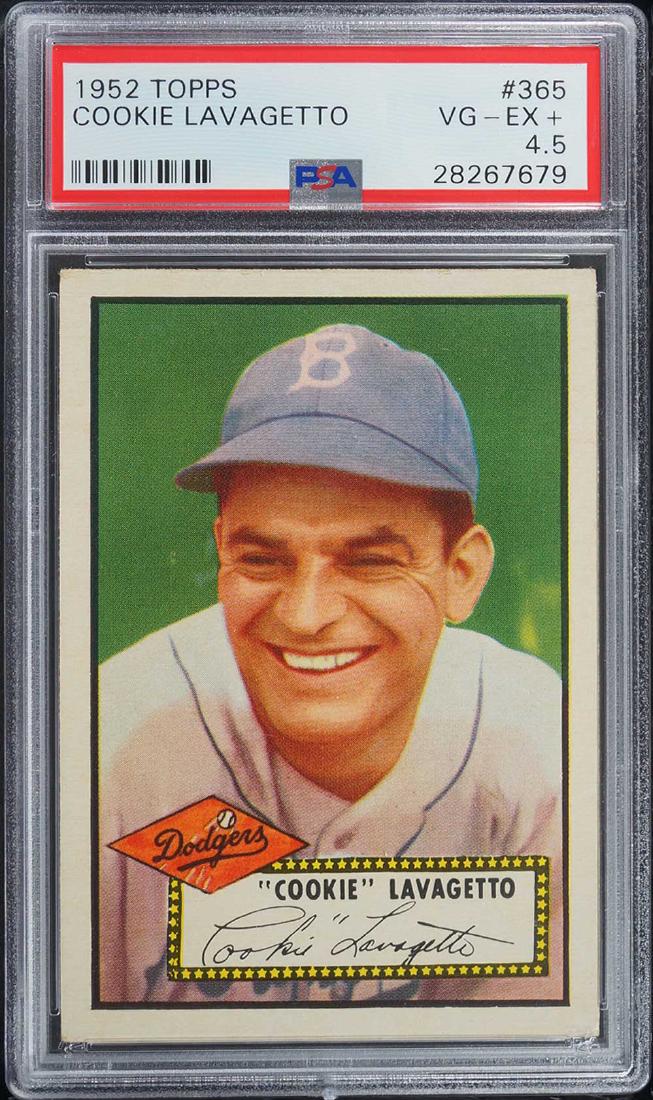 1952 Topps Cookie Lavagetto #365 PSA 4.5 VG-EX+ (1 of 2)