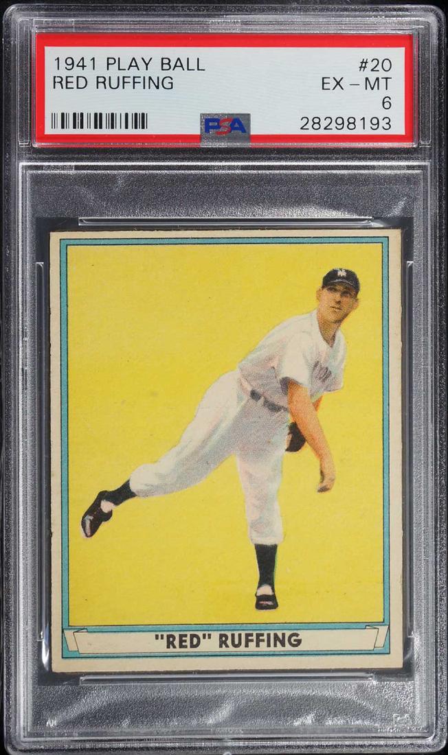 1941 Play Ball Red Ruffing PSA 6 EX-MT (1 of 2)
