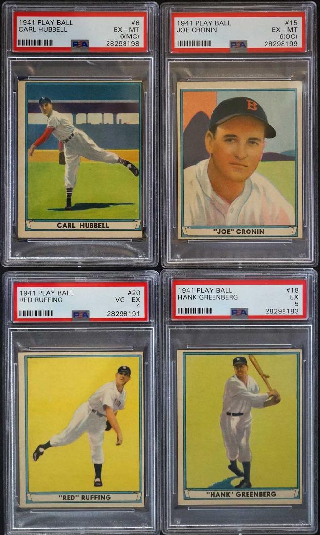 1941 Play Ball Graded Baseball Cards, Four (1 of 2)