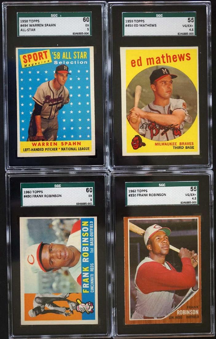 Four 1950's Topps Graded Baseball Cards (1 of 2)