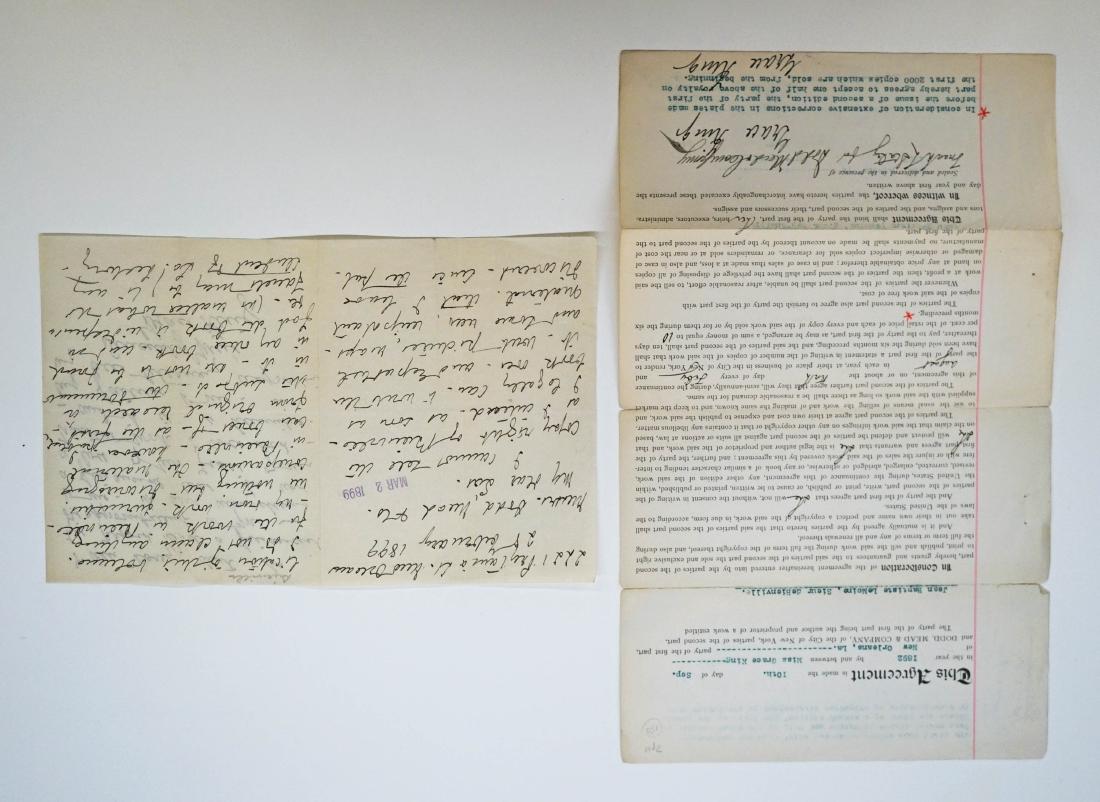 Grace King Signed Publishers Contract & ALS (1 of 2)