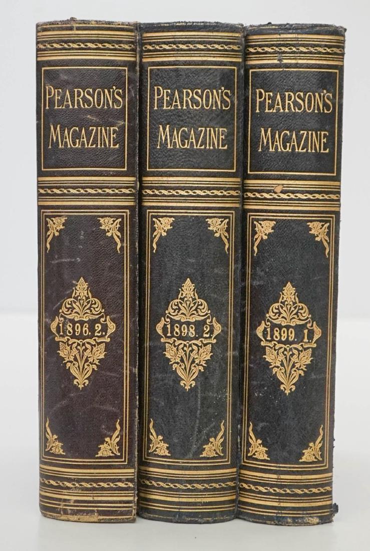 Pearson's Magazine 3 volumes: Pearson's Magazine 1896 Volume II, 1898 Volume VI and 1899 Volume VII. We ship most items in-house with the exception of furniture, large or heavy artwork, heavier items or extremely fragile items.