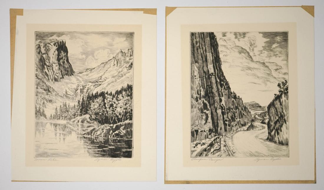 Lyman Byxbe Pair of Signed Etchings (1 of 5)