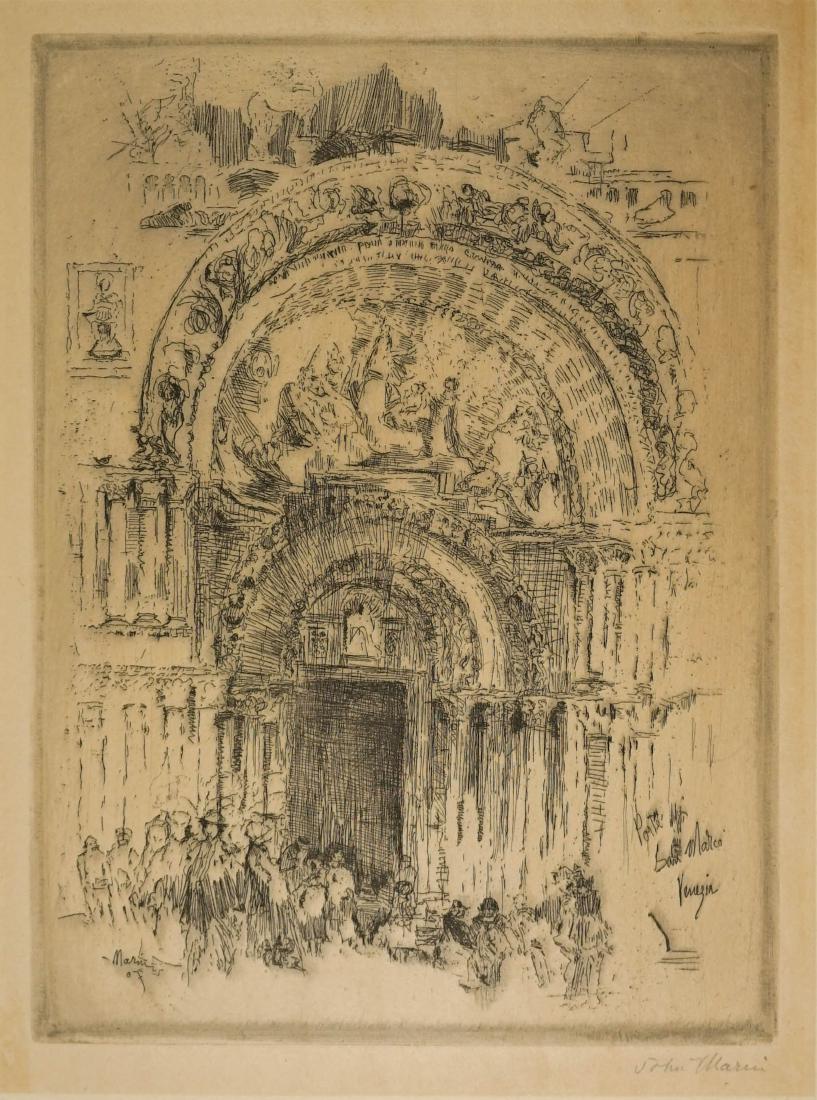 John Marin (1870-1953) Etching Porta San Marco (1 of 3)