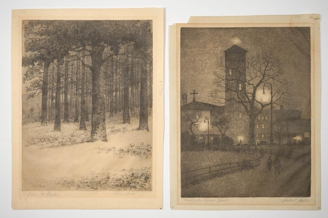 Julius F. Gayler Pair of Aquatint and Etchings (1 of 7)