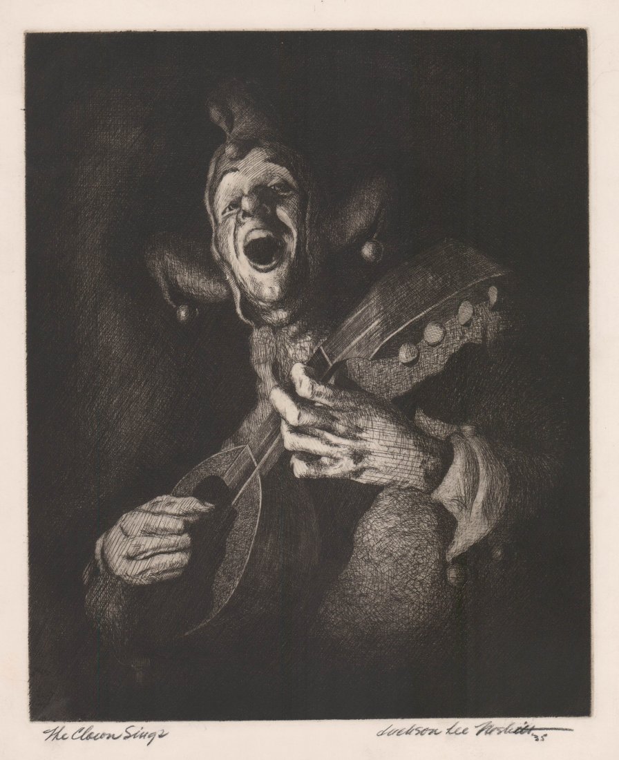 Jackson Lee Nesbitt Etching [The Clown Sings] (1 of 4)
