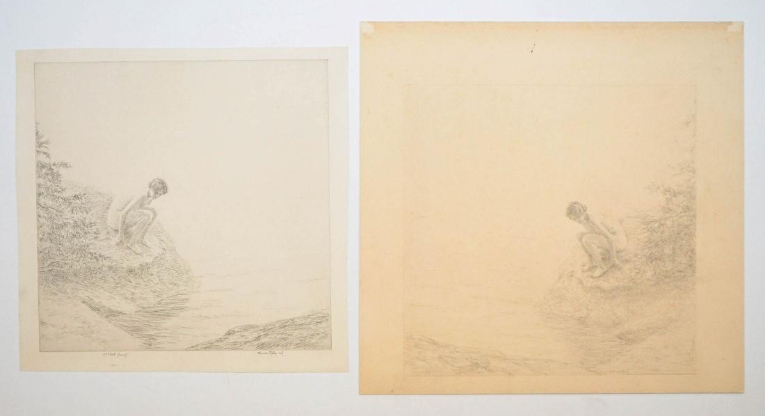 Kerr Eby Etching and Companion Drawing (1 of 5)