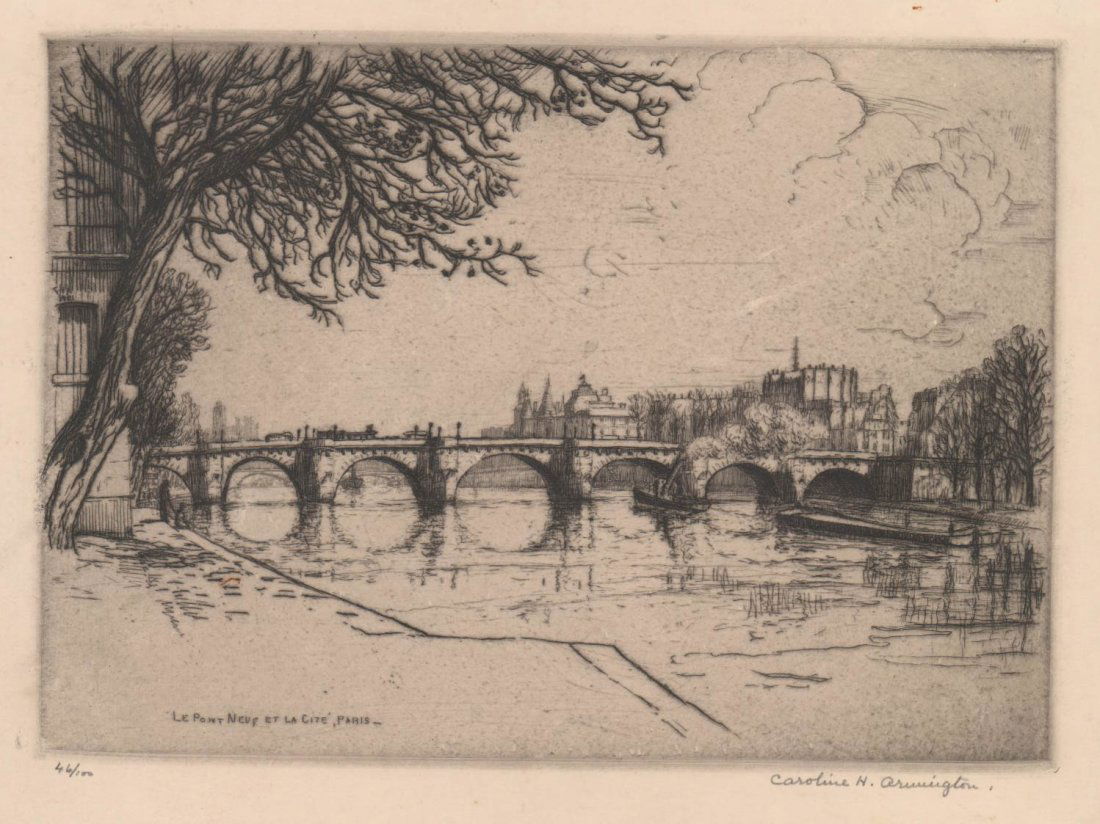 Caroline H. Armington (1875-1939) Etching (1 of 5)