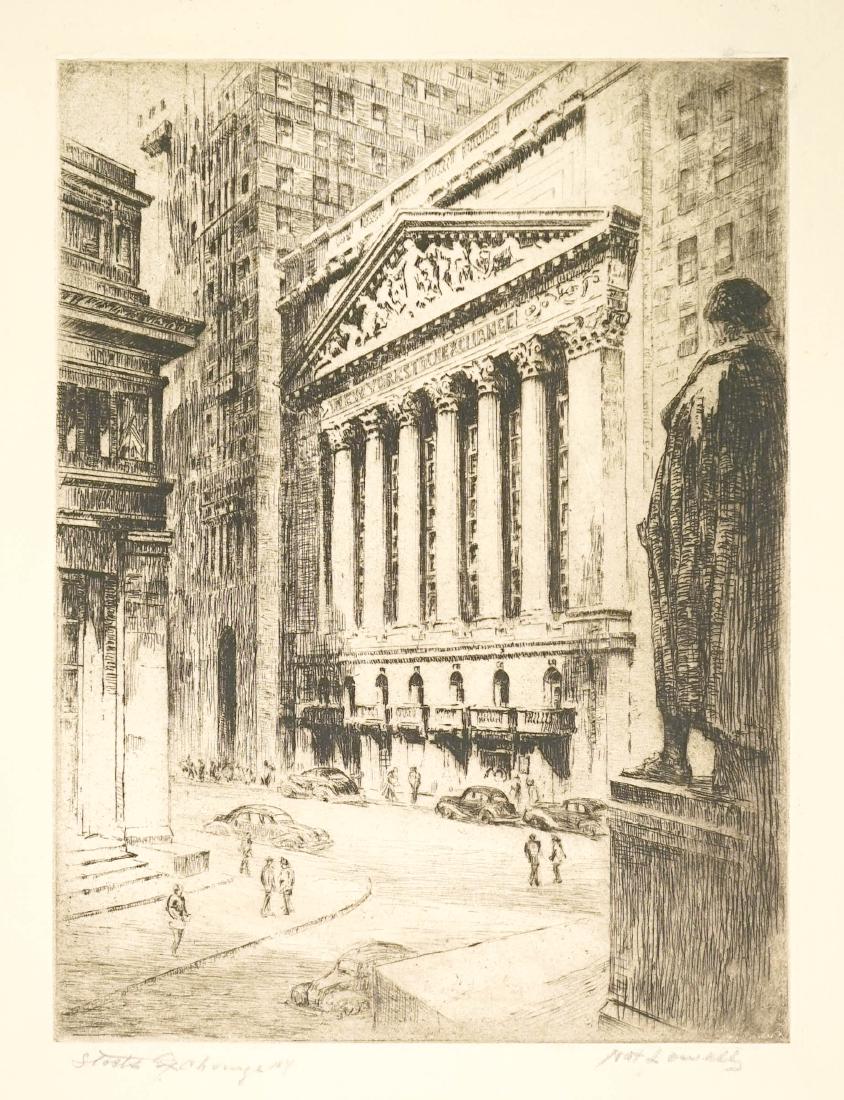 Nat Lowell Etching [Stock Exchange New York] (1 of 4)