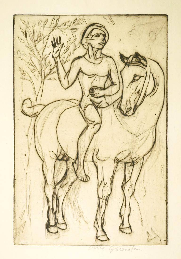 Henryk Enrico Glicenstein Etching (1 of 4)