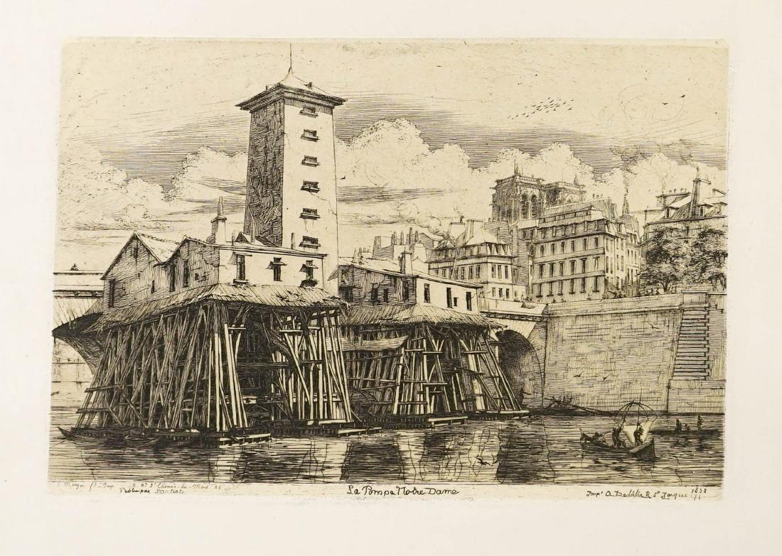 Charles Meryon La Pompe Notre Dame Etching (1 of 4)