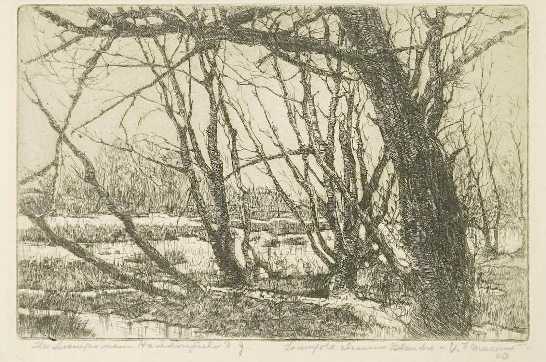 Haddonfield, New Jersey Signed Etching (1 of 3)