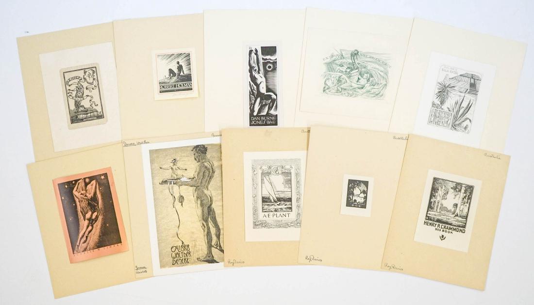 Ten Ex-Libris Bookplate Prints (1 of 6)