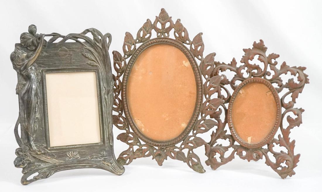 Three Antique Iron Standing Mirrors (1 of 1)