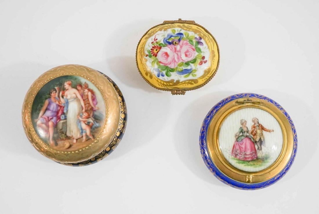 Three Fine China Trinket Boxes (1 of 4)