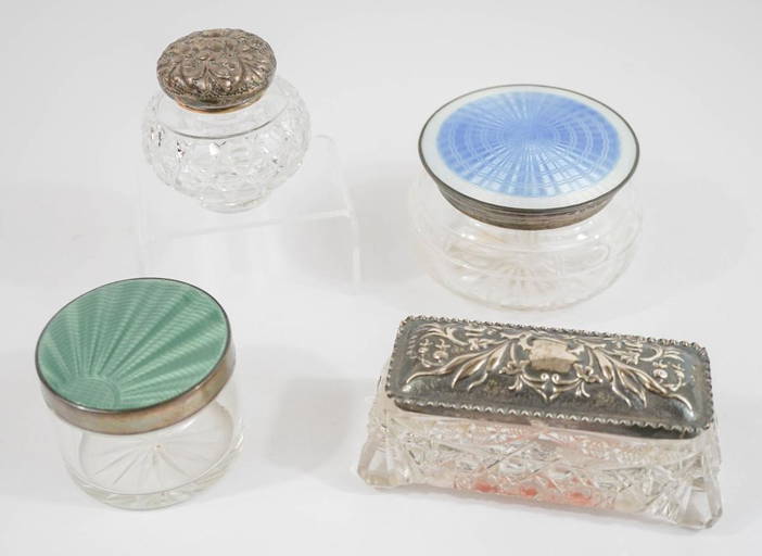 Four Antique Dresser Jars