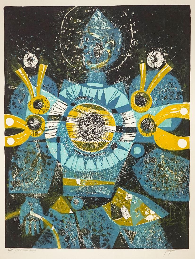 Pierre Jacquot Lithograph [Le Clown Bleu] (1 of 5)