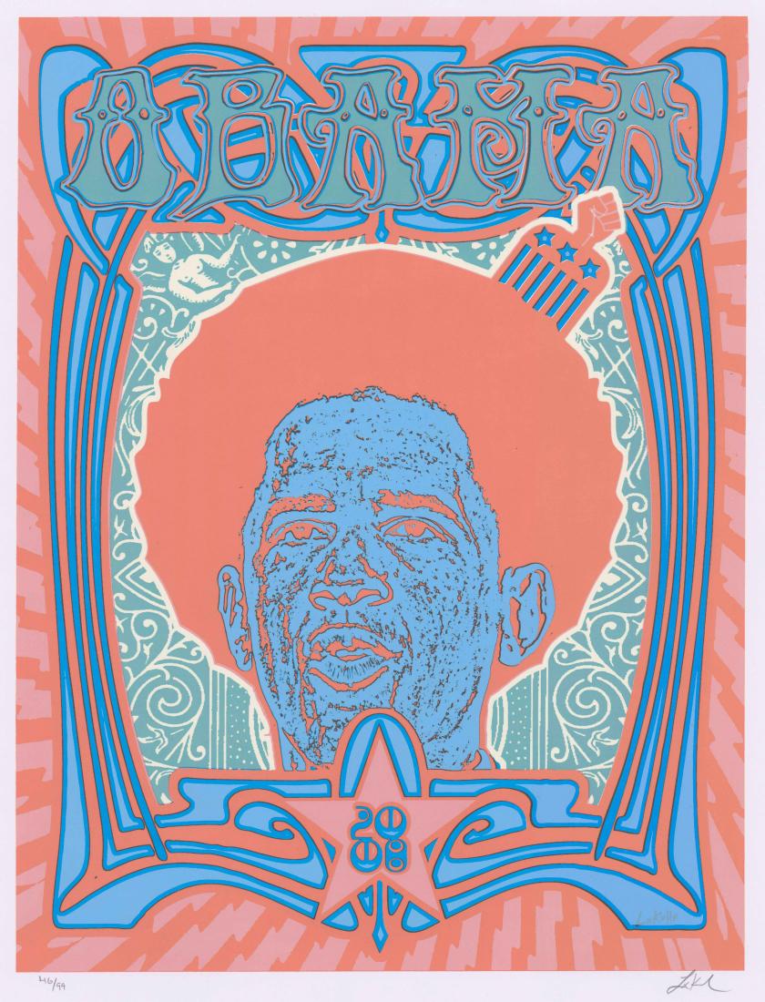 Obama Signed and Numbered Poster by Lindsey Kuhn (1 of 5)