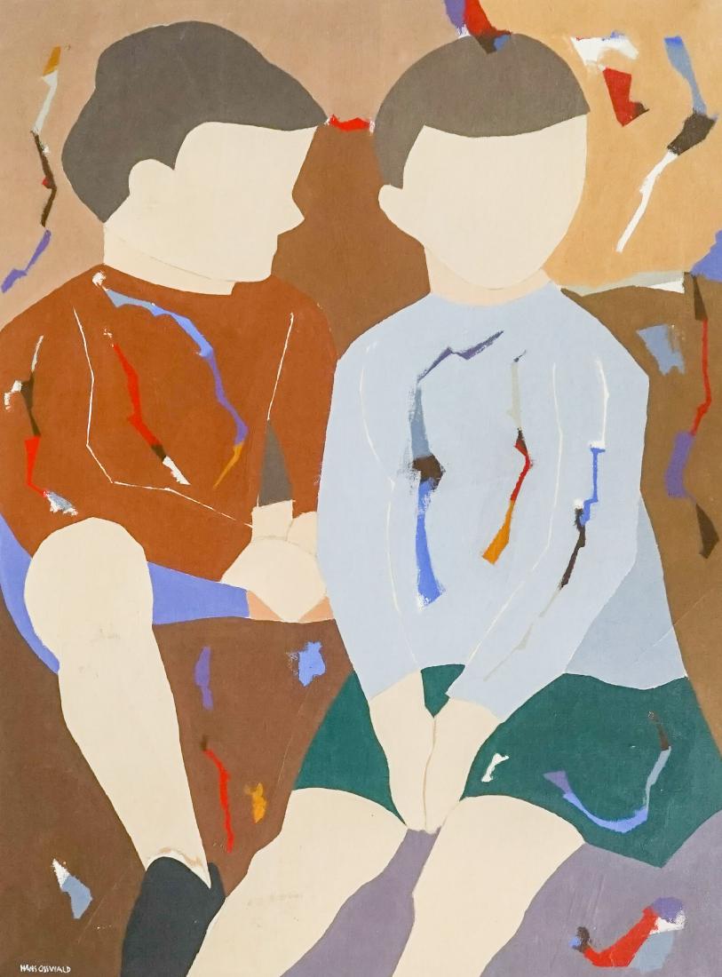 Hans Osswald (born 1919) Oil Painting: Hans Osswald framed original oil painting on canvas. Measures 31.5" x 23.5" Provenance: Private collection, Spokane , Wa. We ship most items in-house with the exception of furniture, large or heavy ar