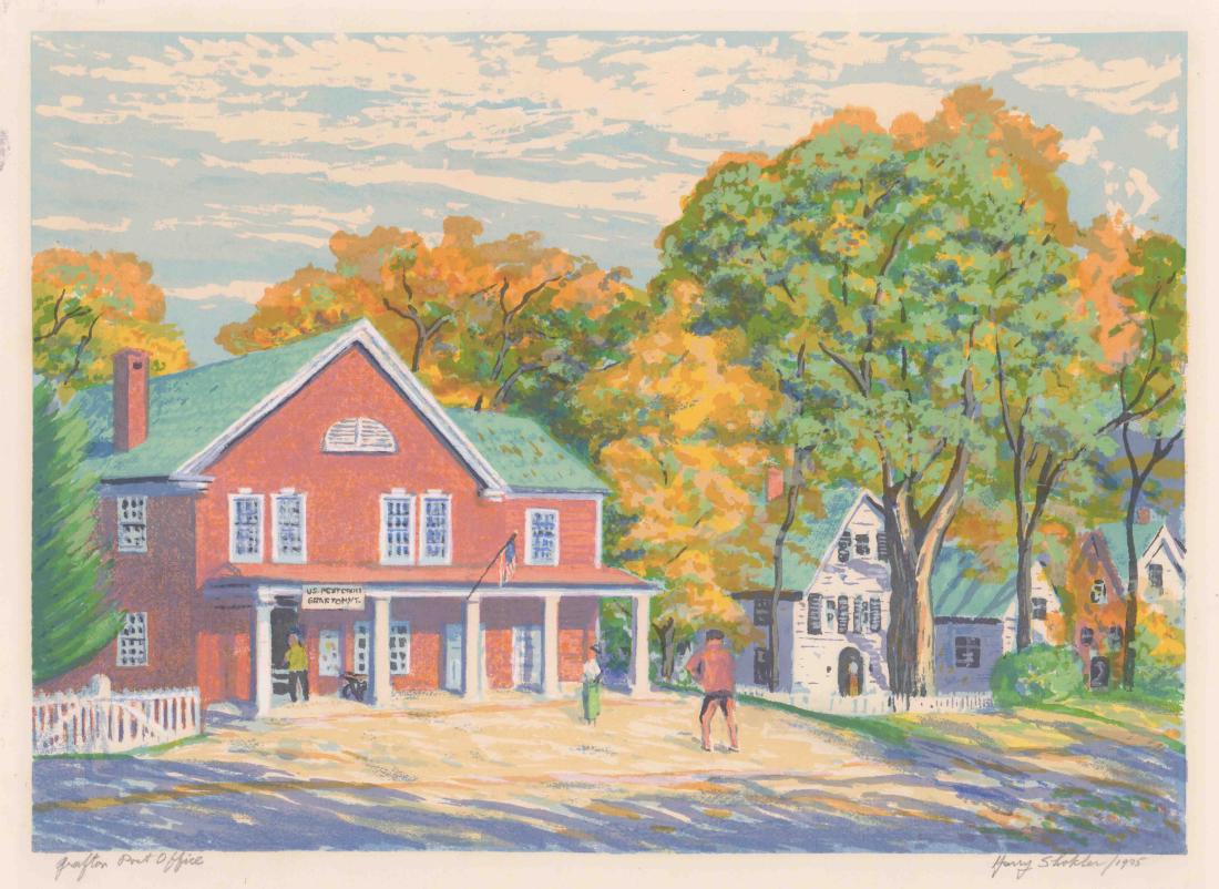 Harry Shokler Signed Serigraph [Grafton Post Office (1 of 5)