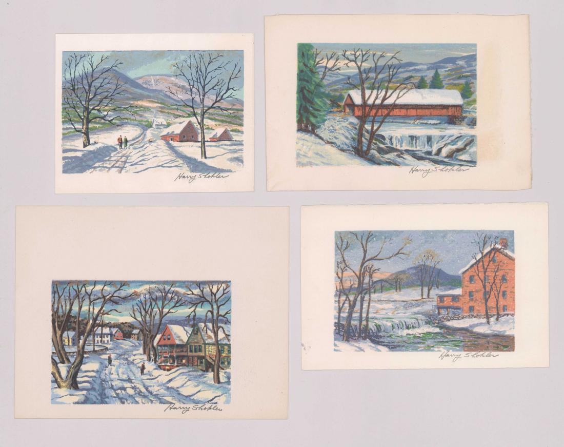 Harry Shokler Serigraphs, Four (1 of 2)