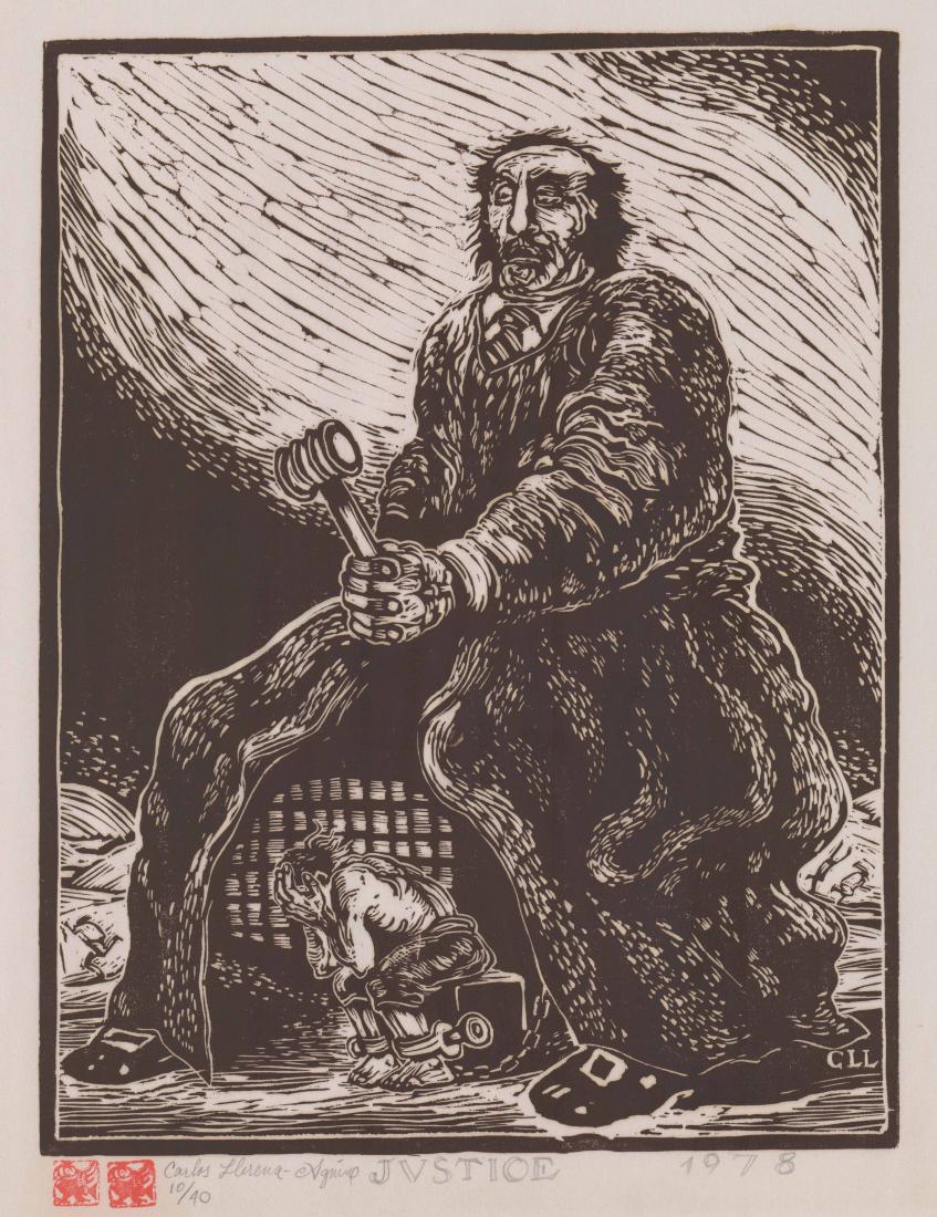 Carlos Llerena-Aguirre Large Woodcut (1 of 4)