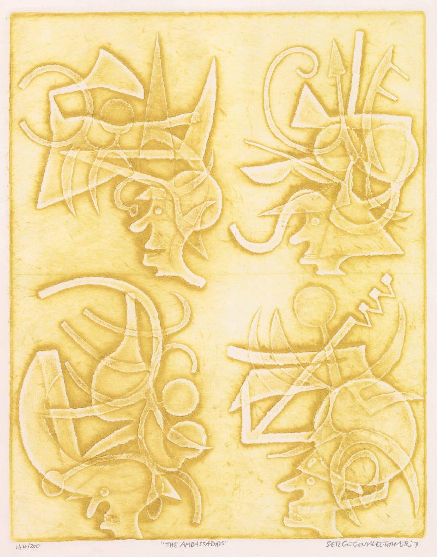 Sergio Gonzalez-Tornero (Chilean) Etching (1 of 5)